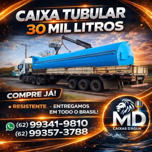 CAIXA TUBULAR 30 MIL LITROS