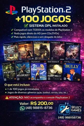 Jogos para Playstation 2 HD +100 Jogos 