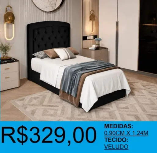 Cabeceira - solteiro - estofada - perfecta -compre hoje e receba em até 72 horas 