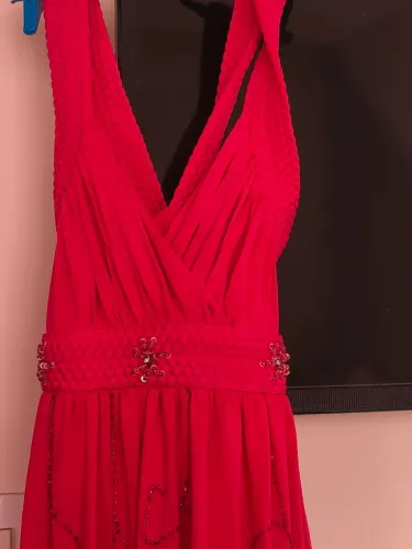 lindo vestido rosa com chale veste 36 ao 40