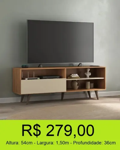 Rack 3 nichos com pés palitos - Super funcional e clean