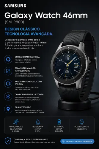 Relógio Samsung Galaxy Watch - SM - R800