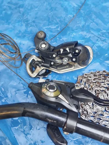 Kit Shimano com passadores e guidom 21marchas 