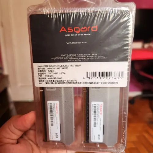 Memória Ram Asgard 16GB (2x8GB) 3200 mhz CL18