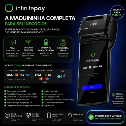 Máquina de cartão Infinitepay