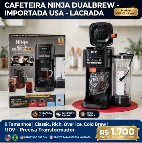 Cafeteira elétrica Ninja DualBrew 110v importada