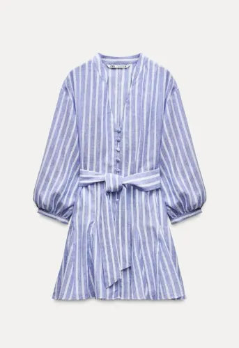 Vestido zara com listras