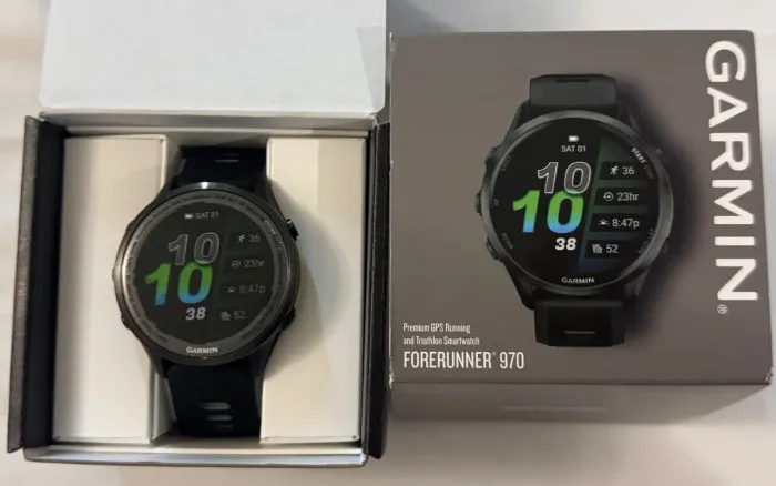 RELÓGIO GARMIN FORERUNNER 970 - NOVO, NA CAIXA, PRETO