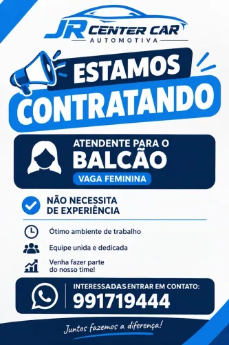 Vaga para atendente em auto center