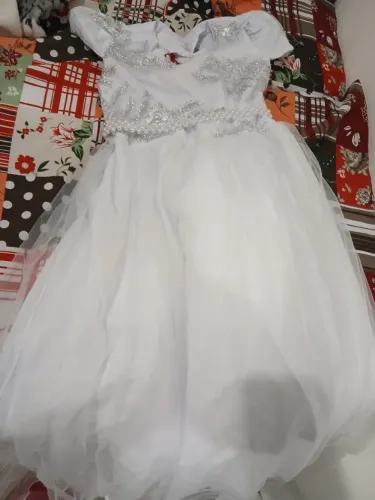 Vestido de festa infantil. Veste tamanho 08 e 10. *61. Usado somente uma vez. 