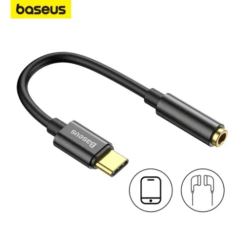 Adptador usb type-c para p2/p3 3,5mm baseus (novo)