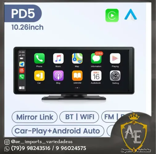 Multimídia 10 polegadas portátil