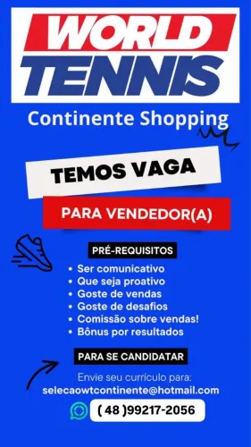 EMPREGO VAGA DE VENDEDOR(A)