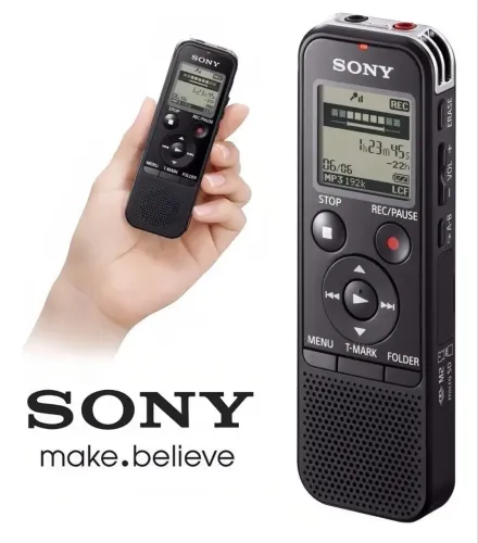 Gravador de voz Sony estéreo com USB integrado 