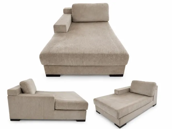     Sofá Chaise Luxo Bege Claro