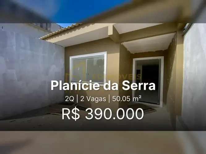 Pronto para morar em Planície da Serra! Casa 2Q com ótima localização.