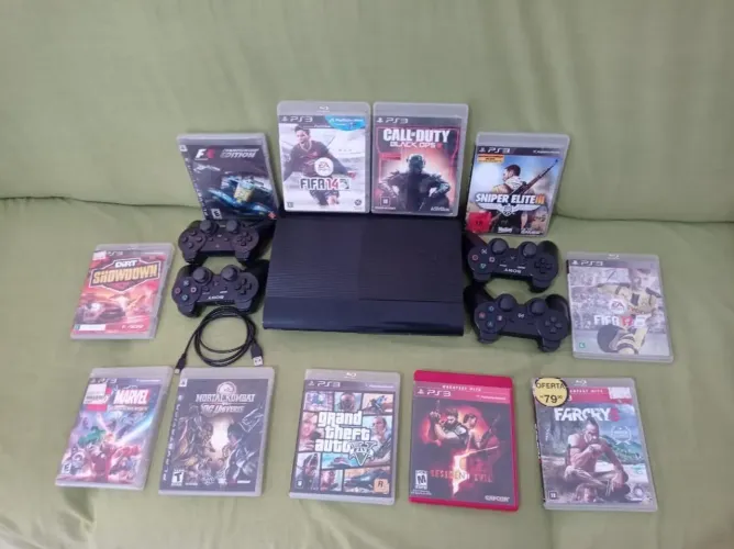 Ps3 slim com 11 jogos