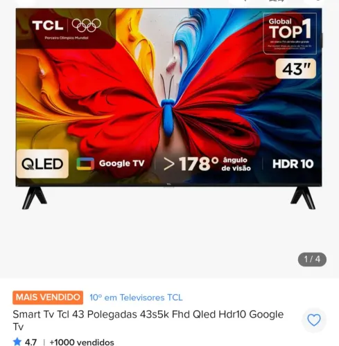 Televisão 43 polegadas TCl