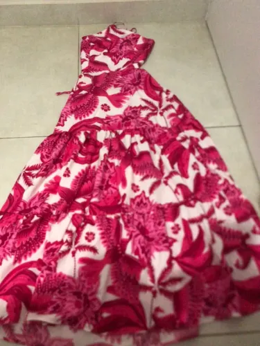 vestido da farm rosa, aberto nas costas