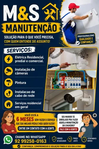 Elétrica, Pintura, hidráulica e manutenção predial em geral