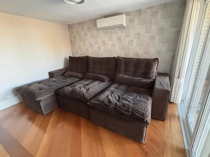 Sofá com 3 chaises, encosto reclináveis 
