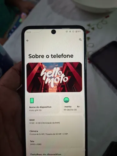 Moto g54 5g - tela não original 256gb