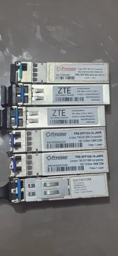 Lote 6 Módulos Transceptores Ópticos SFP / GBIC 10G e 1.25G (Cisco, Juniper, ZTE, Datacom)