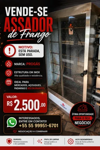 Vendo máquina de assar frango