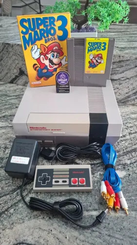 NES NINTENDINHO PLAYTRONIC + CONTROLE ORIGINAL + SUPER MARIO BROS. 3