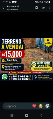 Terreno 5 x 5 .