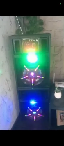 Caixa de som torre amplificada 1000w-Bluetooth+ LED RGD
