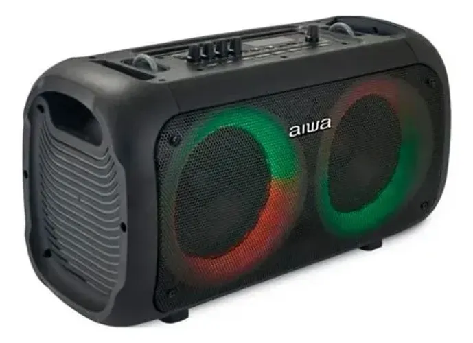 Caixa de Som bluetooth Portátil Aiwa entrada para Guitarra e Microfone recarregável