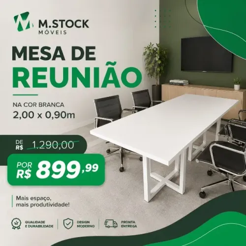 mesa de reunião elegante de alta qualidade 