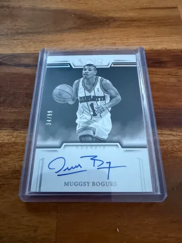 2024-25 Panini Noir Muggsy Bogues auto 34/99