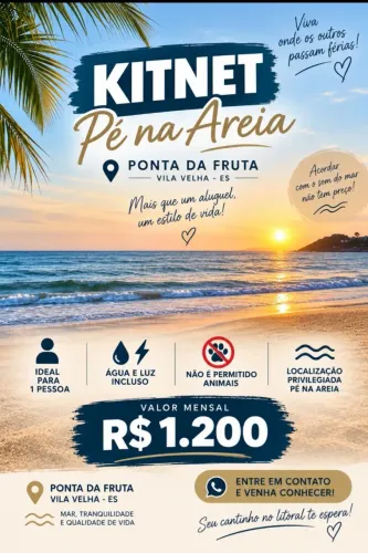 Kitnets pe na areia