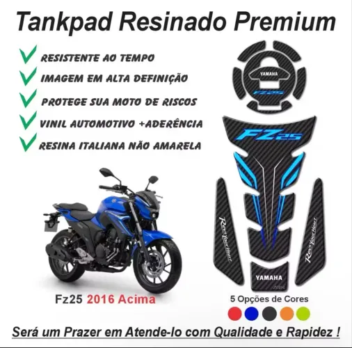 Adesivo protetor de tanque Tankpad e bocal moto fazer 250
