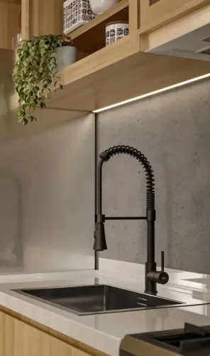 Torneira Monocomando Celite Gourmet Preta - Nova