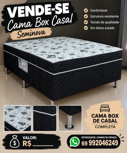 Cama box semi nova em perfeito estado