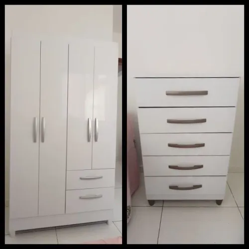 Guarda roupa 4 portas novinho + cômoda 5 gavetas novinha tbm.