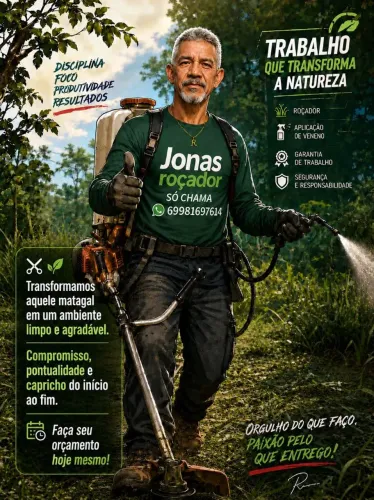 Limpeza de quintal: roçamos e passa-se veneno no seu quintal.