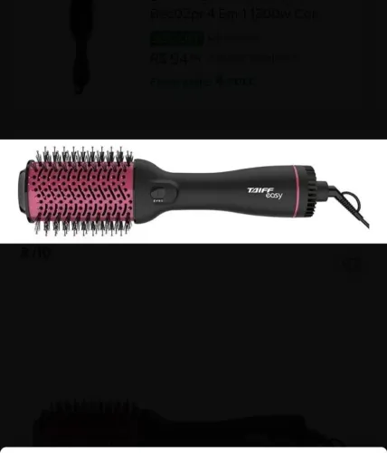 Escova Oval Secadora Taiff Easy 1200w