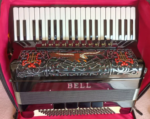 Sanfona/acordeon Bell 3/4 voz dupla ressonância (entrega em mãos)