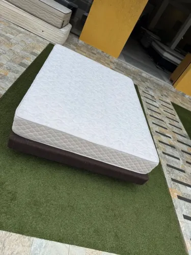 Colchão Casal + cama box MANNES SEMINOVA - Entrega GRÁTIS! 