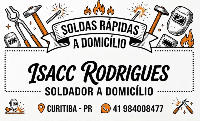 Serviços de solda, a domicílio, reparos rápidos e eficientes. 