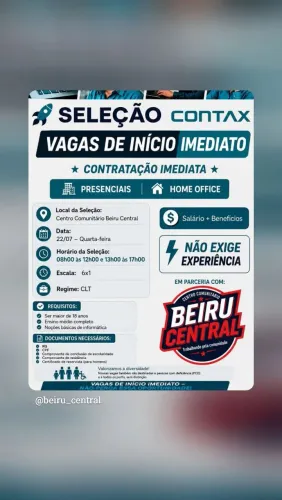 Estou apenas divulgando a vaga de trabalho