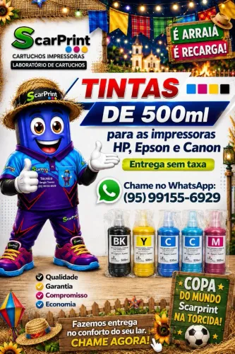 Tintas de 500ml de impressora Epson HP e cânon entrega sem taxa 