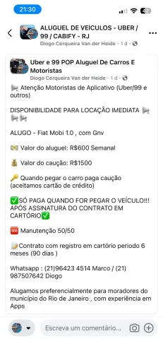 Locação de veículos