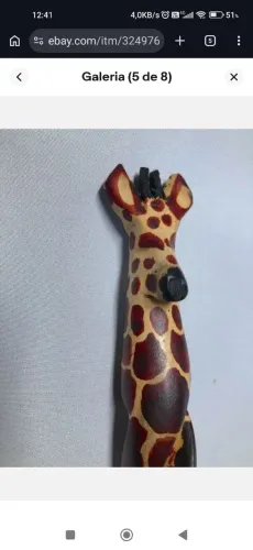 Colheres Madeira Forma Girafa P/salada Ou Decoração (Usado)