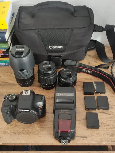 KIT CANON T6 COMPLETO | menos de 5000 CLIQUES | PRONTO PARA USO