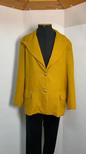 Blazer alfaiataria vintage mostarda | 40/42 (1277)
